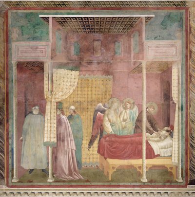 Der heilige Franziskus heilt den verletzten Mann aus Lerida, 1297-99 von Giotto di Bondone